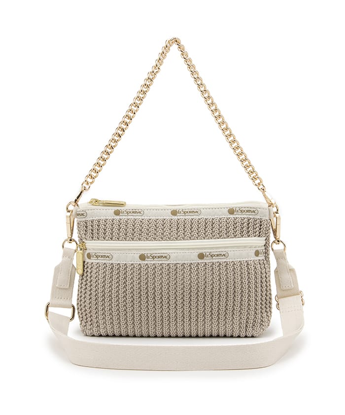 CHAIN CROCHET CLUTCHベージュクロシェの商品画像