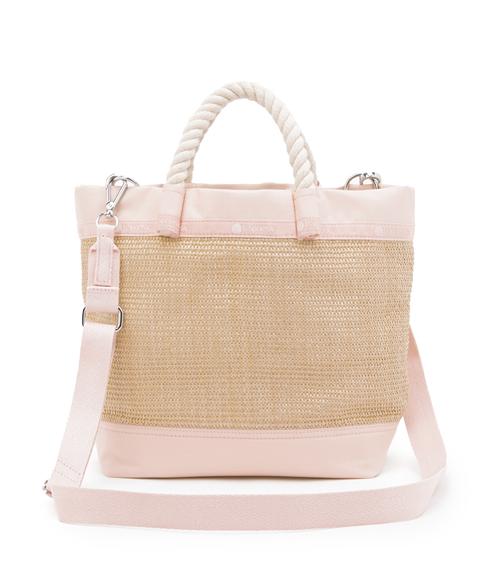 TOP HANDLE CROSSBODYピーチブラッシュラフィア